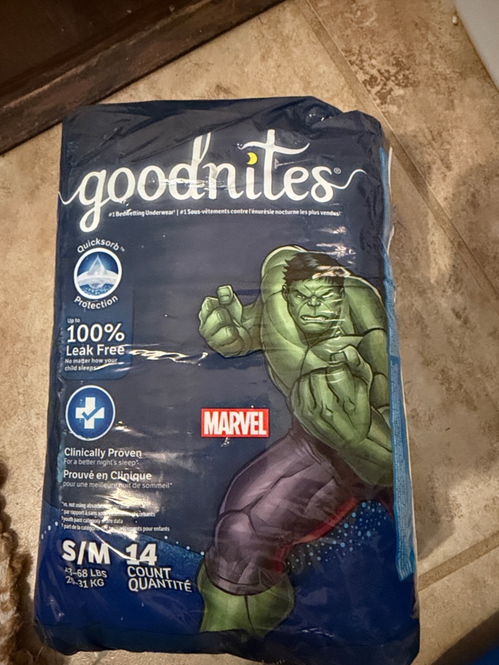 Goodnites Marvel Hulk Kids Overnight Underwear - Navy/Green